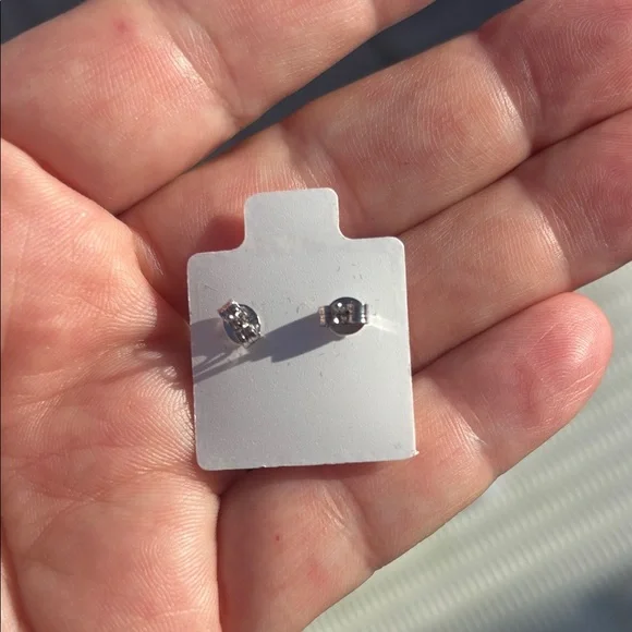 Sterling Silver Stud Earrings - Picture 2 of 5